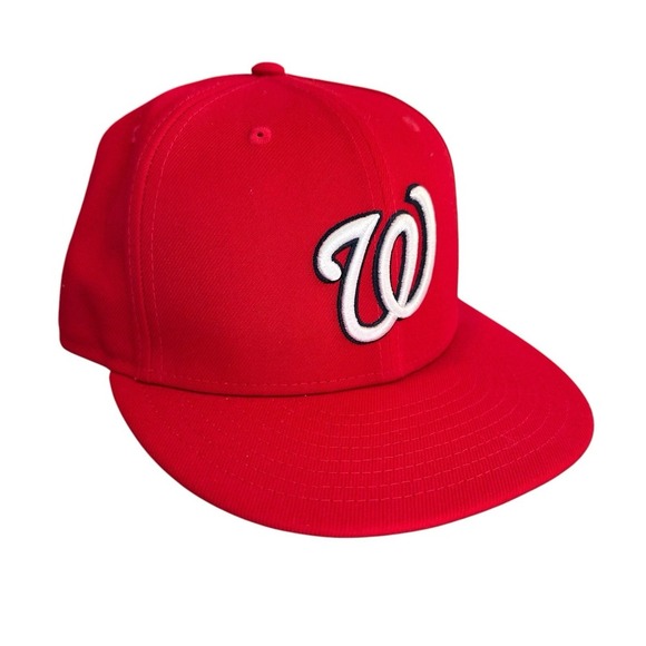 Washington Nationals Red Hat New Era 59Fifty On Field Fitted 7 1/8 Baseball MLB - Picture 3 of 6